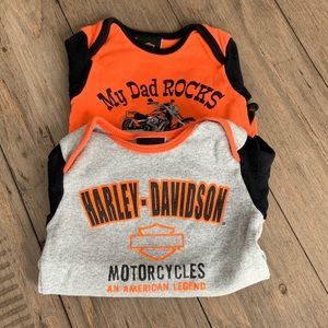 Harley Davidson brand onesie bundle